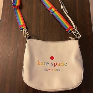 Kate Spade White Rainbow Rosie Pride limited edition purse bag NEW crossbody